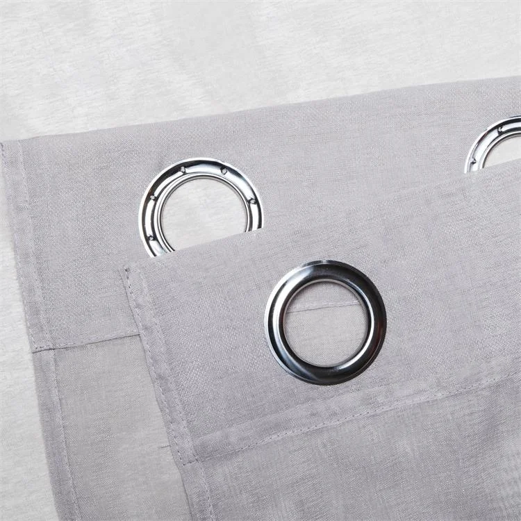 Inner gray curtain for living room soft home decor sheer faux linen voile