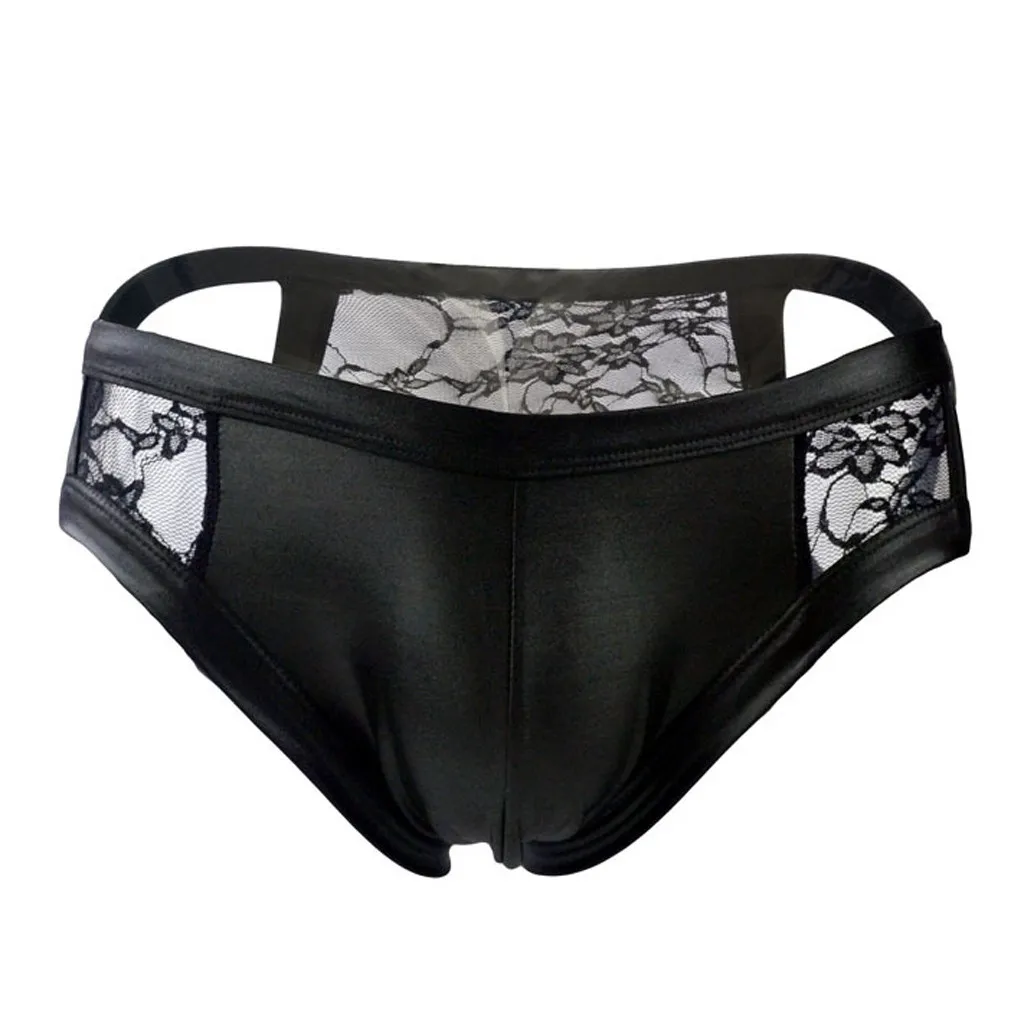 Sexy Underwear Men's Sexy Lingerie Underwear Lace Hollow Open Crotch ...