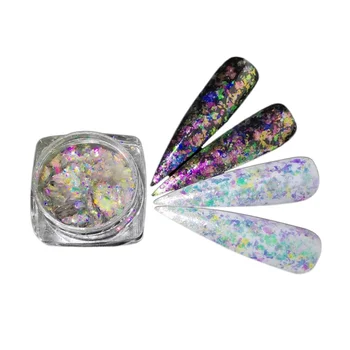 Sheenbow Cosmetic Grade Silver color shifting Chameleon Glitter Eyeshadow Flakes,Nail,Body,Face,Lipstick,Cosmetic flakes