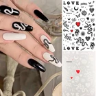 Nail Decorations 3D Black White Snake Design Nail Sticker Decals For Nail Decorations HBS