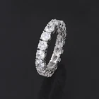 Ring Customize Lady Jewelry 925 Sterling Silver Ring Elegant Cubic Zirconia Tennis Ring