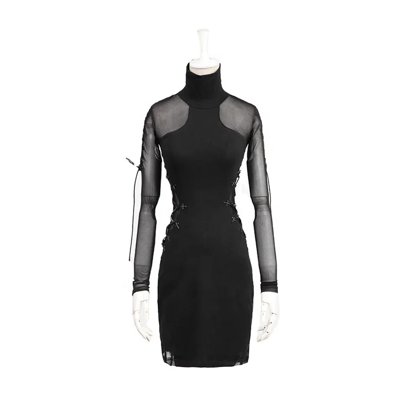 Punk Rave Q-230 Wholesale Black Sexy Mature Elegant Women Dress image