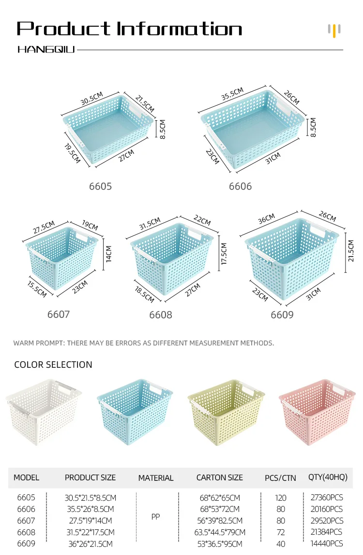 7 plastic storage basket home