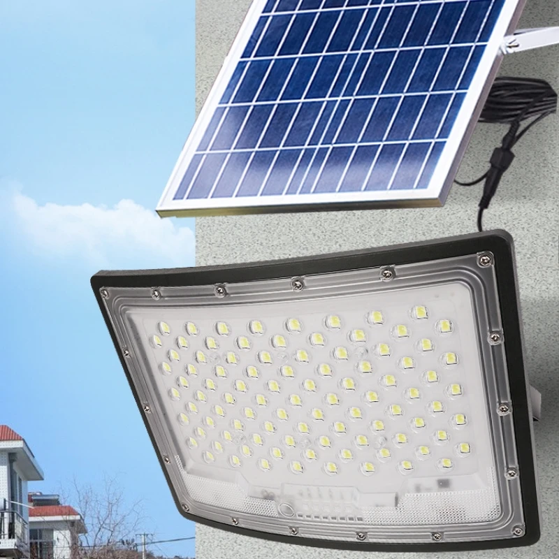 Hot selling solar floodlight one tow two super bright solar floodlight 100 200 300 watt Led solar street outdoor light