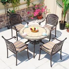 Outdoor Table And Cast Aluminum Outdoor Table And Chairs Courtyard Balcony Creative Iron Art Table And Chairs