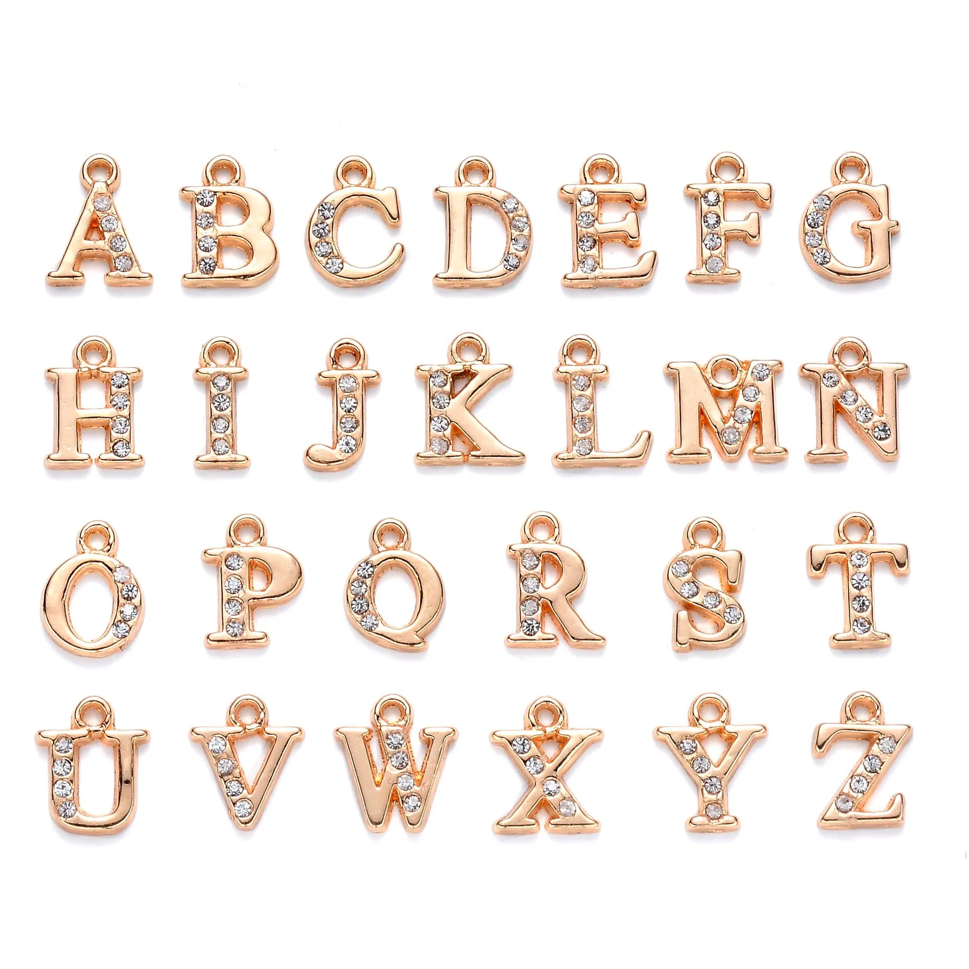 rhinestone letter charms