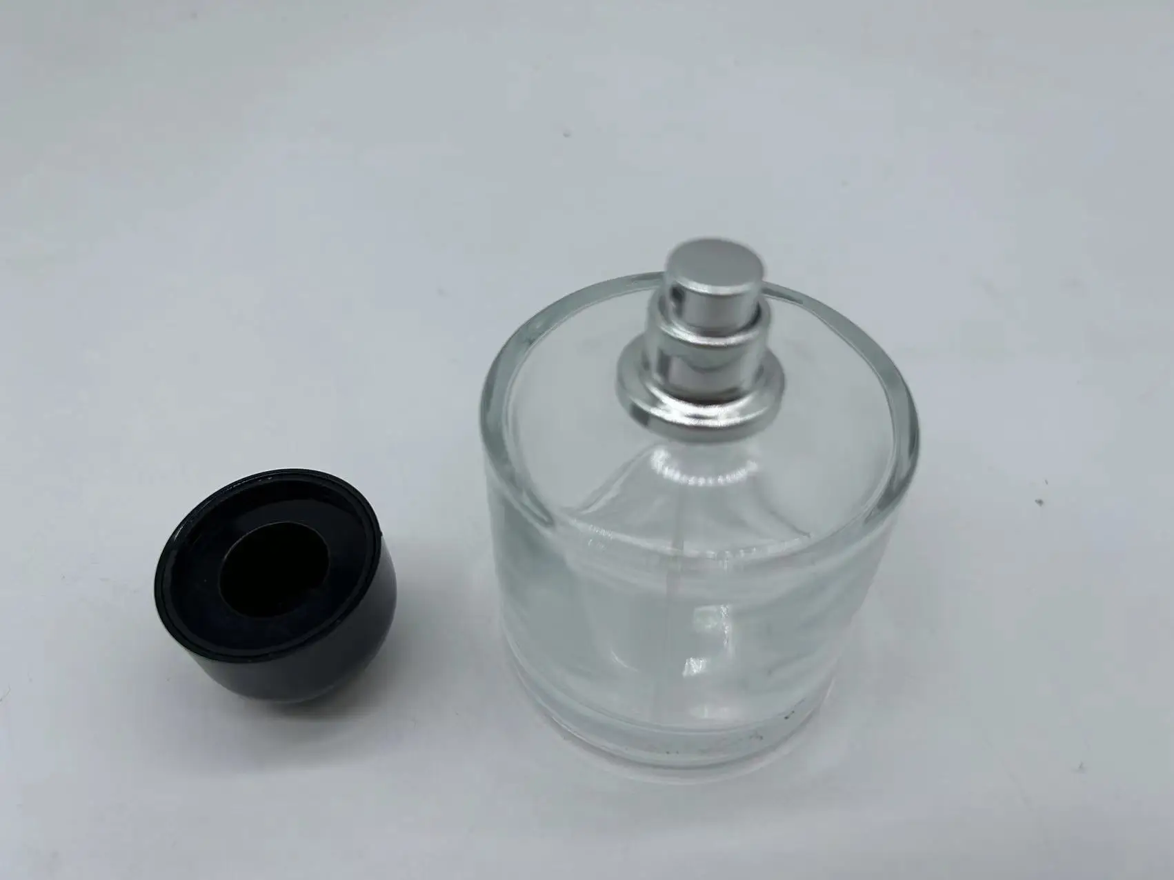 product 30ml50ml100ml dwarf cylinder transparent bayonet hemispherical lid perfume bottle spray bottle-37