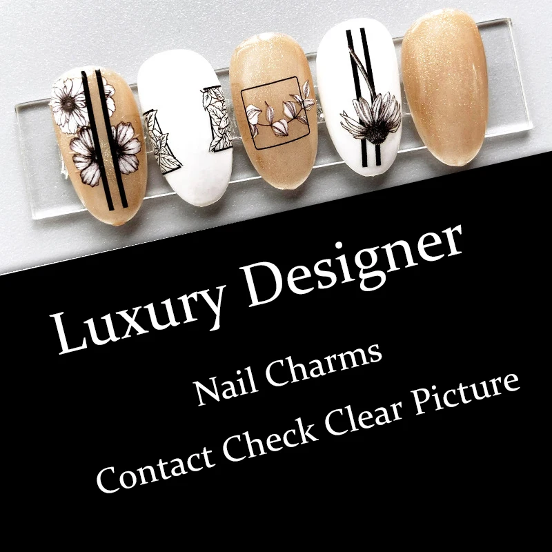 Nails Art Zircon Gold Metal Nails Designers Charms Luxury Flexible