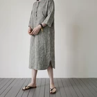 Ladies New Ladies Simple And Comfortable Linen Shirt Neutral Casual Skirt 2021 Hot Recommendation