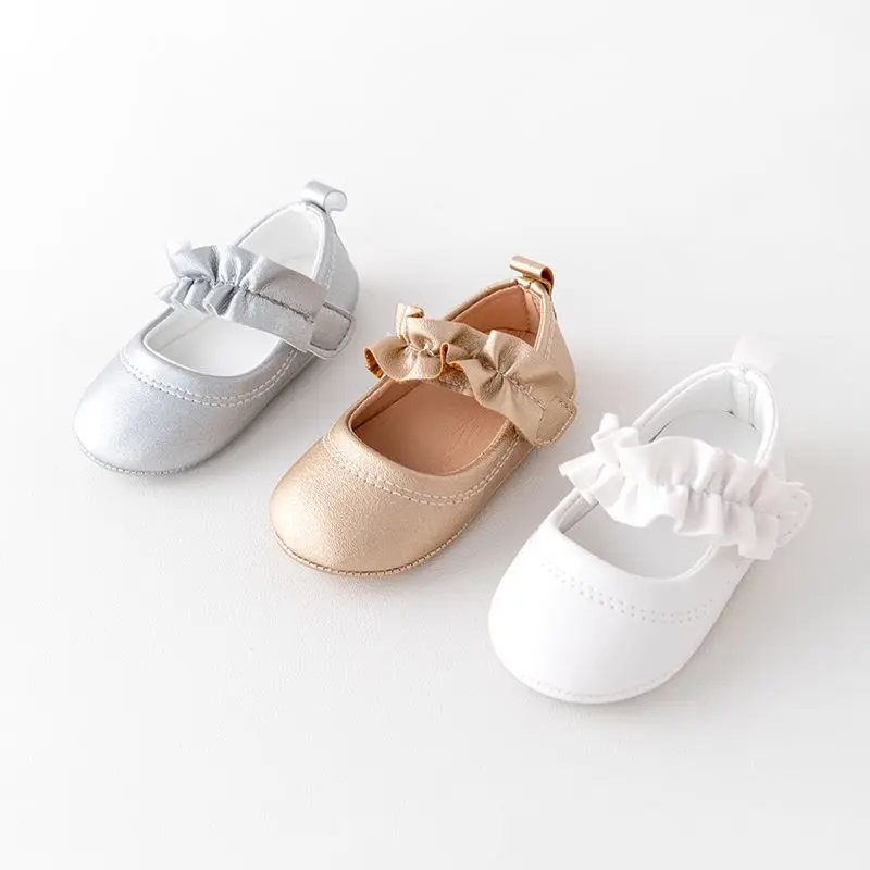 2023 New Arrival High Quality Lightweight Breathable Anti-Slippery Baby Girl Princess Shoes Walking Shoes with TPR I factory