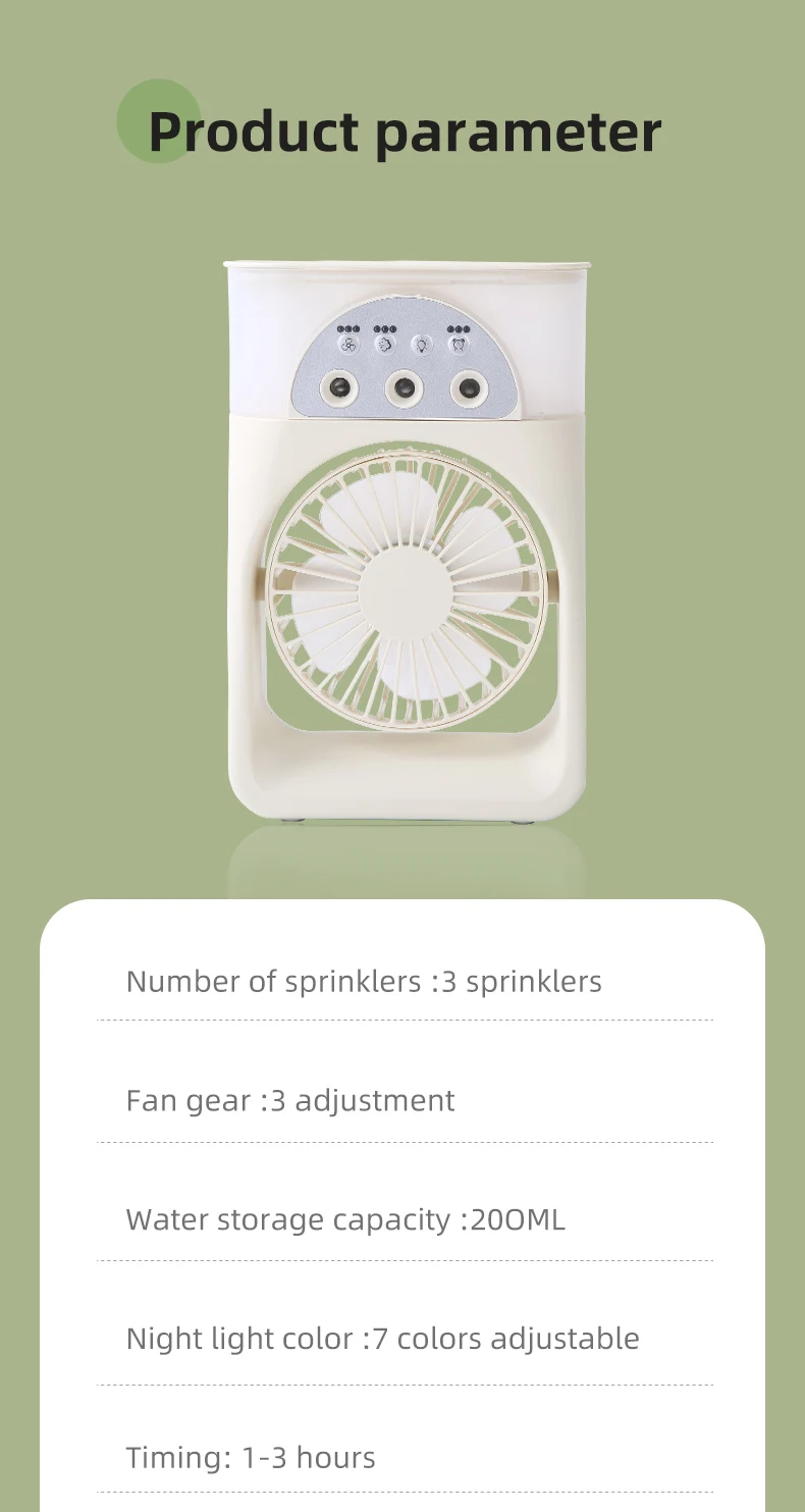 Mist Water Spray Fan, Portable, 5V, Battery - detail 20