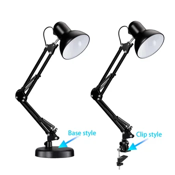 High quality work swing arm white back red metal architect gooseneck led desk lamps with clamp