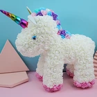 Flower Preserved Roses Xingsheng Roses Unicorn Rose Unicorn Rose Teddy Bear With Valentine's Day Gift Preserved Flower