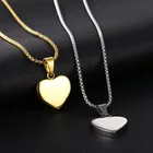 Heart Pendant Heart 2020 Wholesale High Polished Engravable Stainless Steel Simple Flat Blank Heart Pendant
