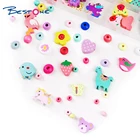 Beads Woodwood Bestone Fashion Popular Multiple Shapes Wooden Beads Kids Set DIY Jewelry Making