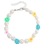 Pearl Bohemia New Fashion Handmade Colorful Daisy Resin Flower Pearl Beaded Necklace Choker For Women