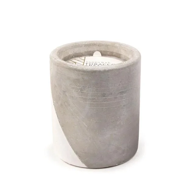Modern design customized logo candle container wedding home decoration cement matte candle jars