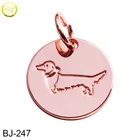 Charms Metal Tags For Bracelet Round Shape Charms Custom Engraved Logo Metal Jewelry Dog Tags For Bracelet/Necklace