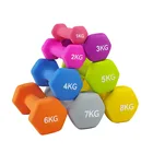 Gym Equipment Cast Iron Dumbbell Set 5kg Gym Equipment Home Cast Iron Neoprene Hexagon Cheap Dumbbell Sets