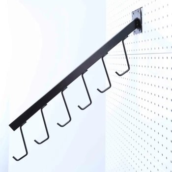 Best Selling Store Fixtures Metal Square Tube Faceout Hook For Retail Slat Panels Slatwall Waterfall