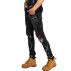 Jeans Men Quality Jeans Men HUNTW Factory Direct Sale Stretch Zipper Jeans Men Black Ripped Jeans