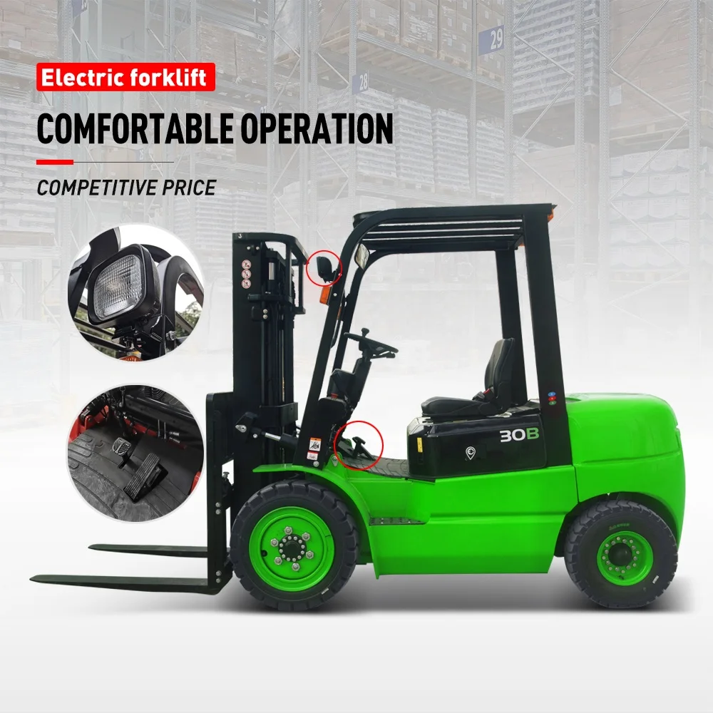 Electric Forklift 3 Ton Four Wheel Drive Montacargas 3 5 Ton Lithium