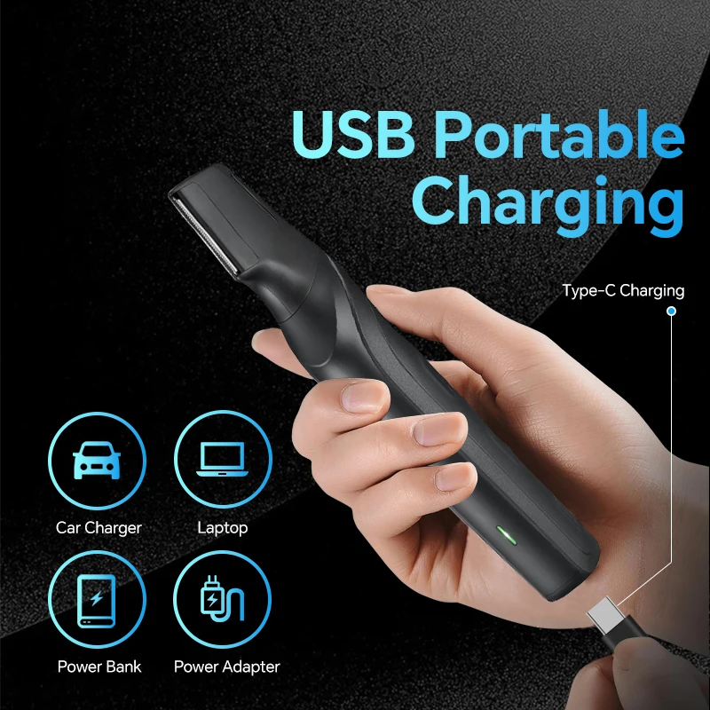 Men's Full Body Water Wash Shaver Set Multi-Functional Electric Hair Trimmer Waterproof Body Groomer factory