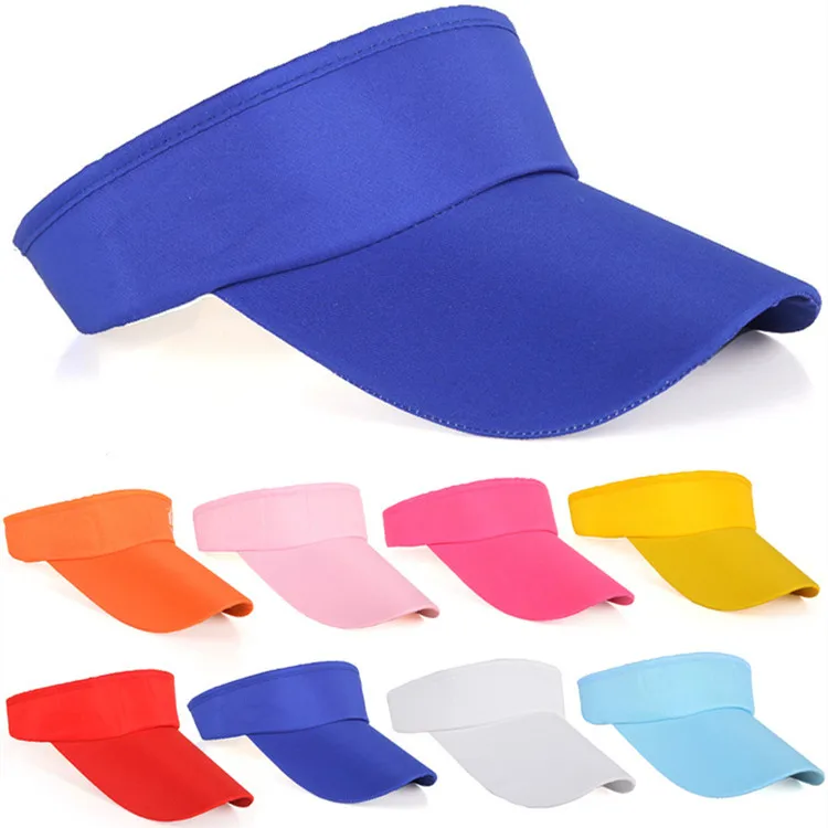 Men Custom Sun Visor Cap Empty Top Hats 