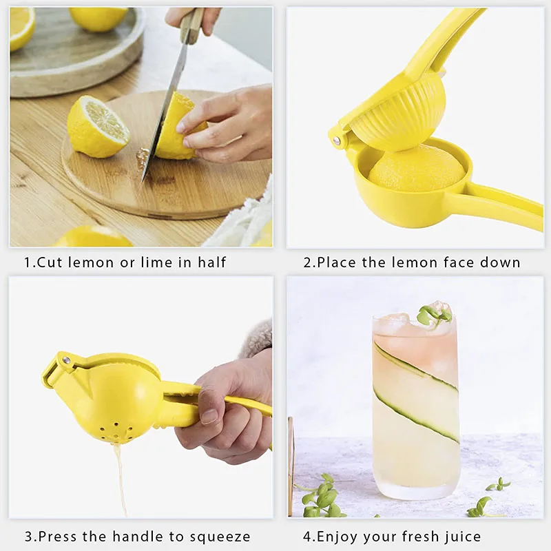 Multifunctional Aluminum Manual Citrus Juicer Hand Press Lemon Squeezer