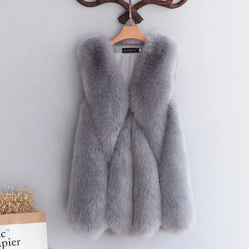 Fur Coat Winter Coat Female Natural Large Wool Fur Coat Street Warm Long Sleeve Detachable Vest