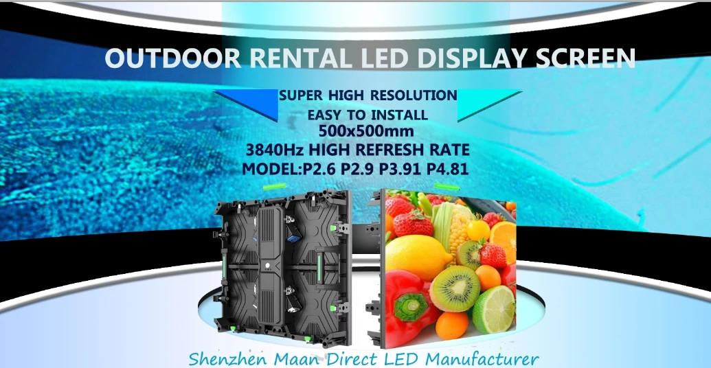 High Resolution Waterproof P Outdoor Led Rental Screen High