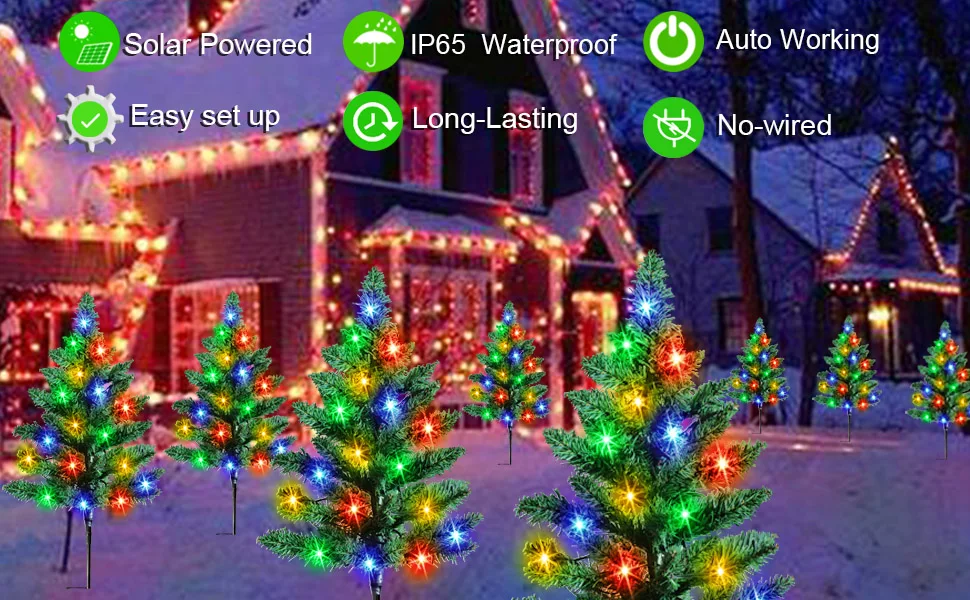 New Outdoor Waterproof Solar Christmas Tree Lights LED Lights for Garden Yard Patio Wedding Outdoor Indoor Decoration H63627fe7667d42f09cf395ce97d89dc2T