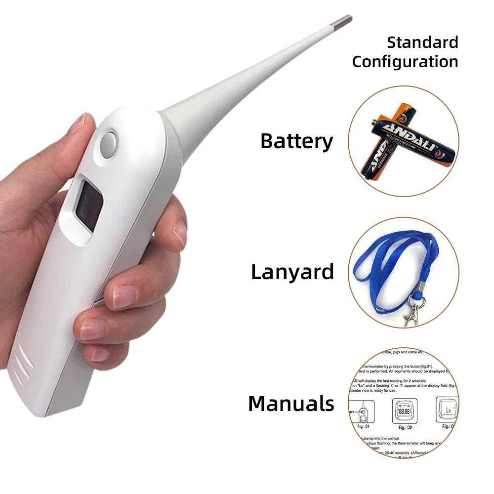 Veterinary Thermometer Fast Thermometer Animal Rectal Thermometer For