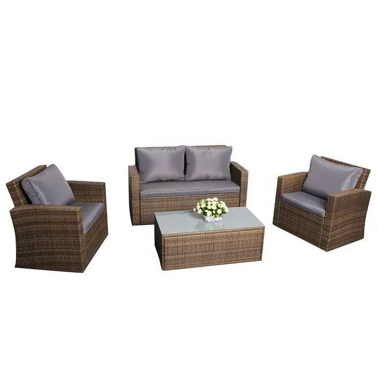 product luxury garden patio pe wicker rattan sofa set outdoor furniture-5