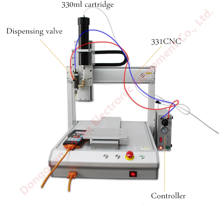 Desktop Dispensing Machine 3axis Glue Dispensers For 300 330ml Silicone