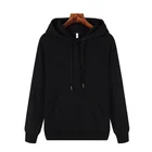 100% 100% Cotton Hoodie Oversized No Drawstring Unisex Pullovers White Black US Size Bulk Men Plain Hoodie 100% Cotton