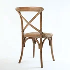 Seat Dining Wholesale Convenient Birch Wood Rattan Seat Wedding Dining Cross Back Chair