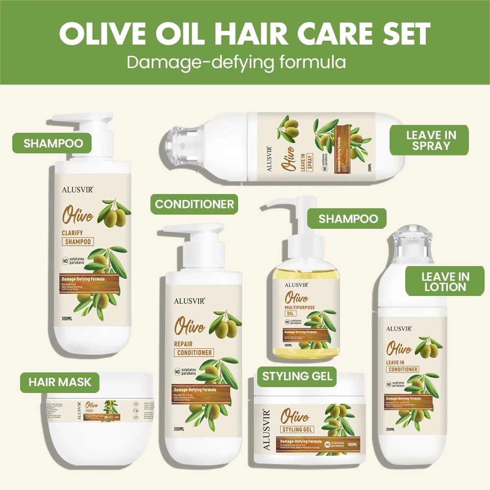 Olive Oil Hair Shampoo Private Label Hair Care Products Natural Moisturizing Repair Hair Shampoo  For All Skin Types