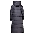 Coat Women Womens Down Coat Minimalism Slim 96% Cotton Long Thick Winter Coat Women Padded Jacket With Waistband