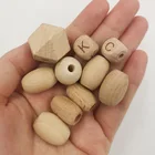 Wood Beads Factroy Supply Various Size Custom Oval Round Wood Organic Beads