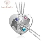 Friend Family Personalized Best Friend Necklace Family Gifts Custom Photo Stone Name Engraved Necklaces For Women