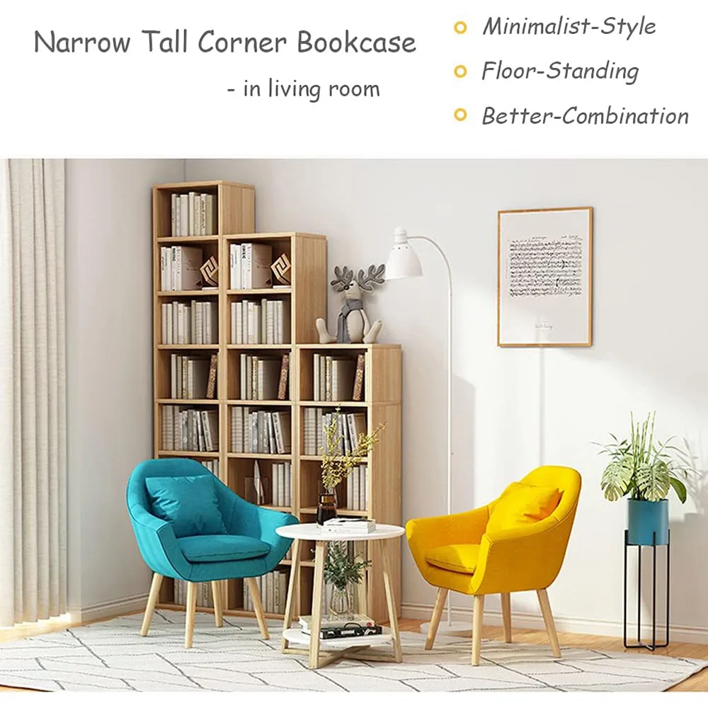 product modern white storage cabinet for home office living room 4 open shelves with lattices door cubes bookshelf tower rack-5