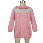 Dress 2021 Hot Selling Girl's Knit Sweater Dress Kids Baby Sweater Solid Color Casual Baby Dress Clothes