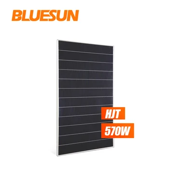 bluesun hjt solar cell black 550w 560w 570w new technology factory price roof pv plan max power