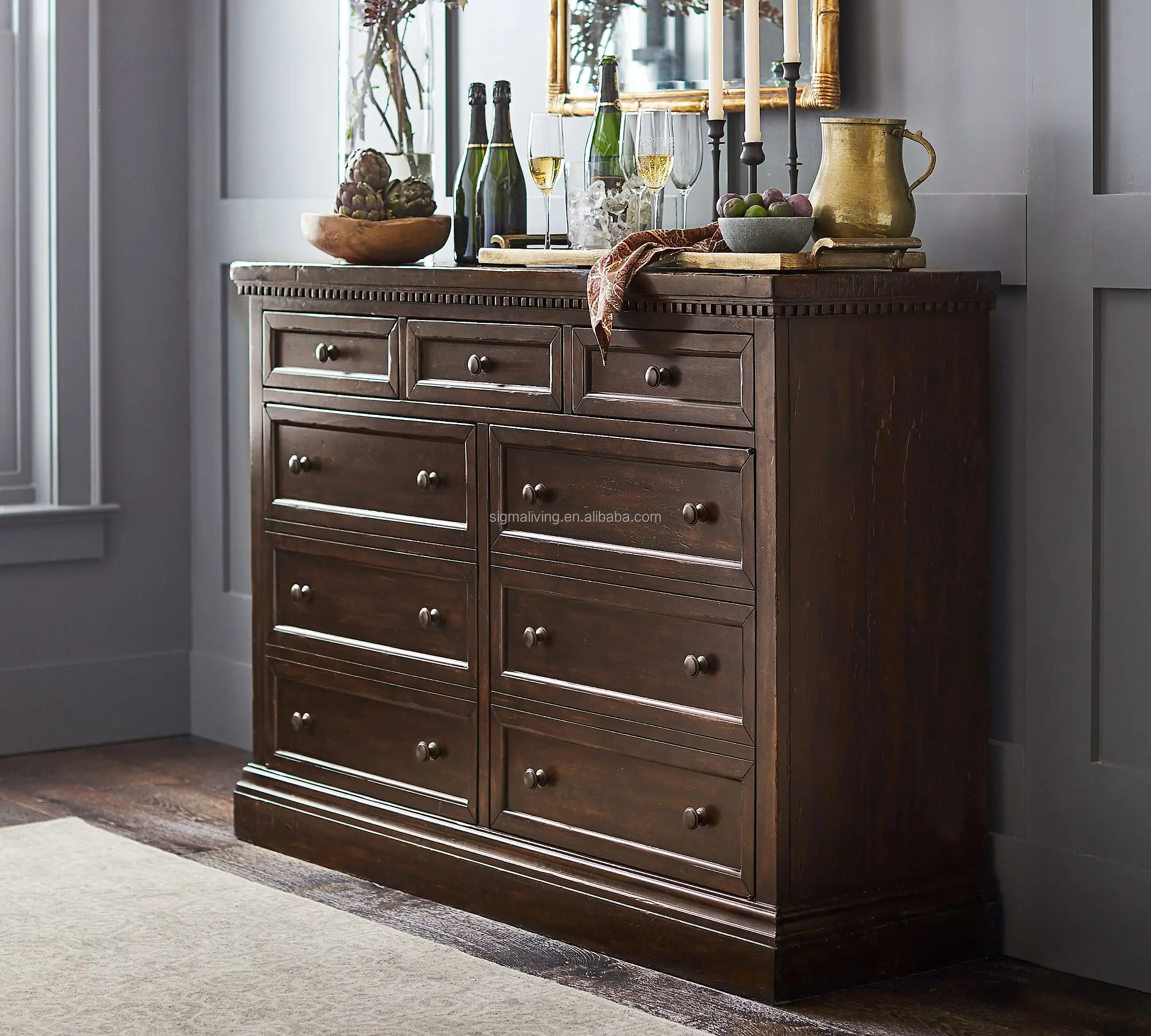 buffet cabinet wood modern luxury indoor furniture 60