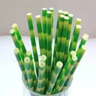 Bamboo Paper Paper Biodegradable Bamboo Shape Designed Paper Straws Drinking Straws