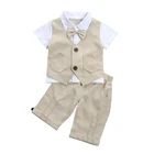 Summer Baby Boy Dress High Quality 95% Cotton Summer Party Suit For 2 Month Baby Boy Dress Sets Clothes