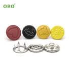 Ring Snap Button Factory Customized Logo Metal Cap Prong Ring Snap Button
