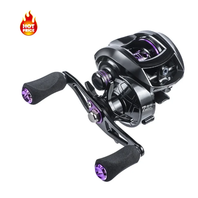 Factory Price High Speed  Left Right Hand Brake System Baitcasting Fishing Reels Gear with Ratio 7.2:1