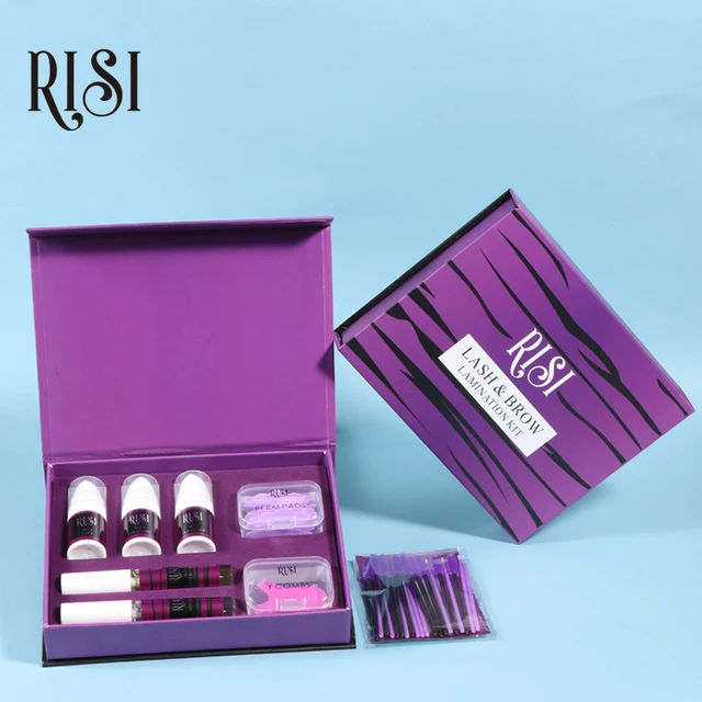RISI High-end Lash Lift & Eyebrow Perm Set LOQ MOQ Private Label 1PCS Your LOGO For Brow Lamination Set Private Label Brow Kits